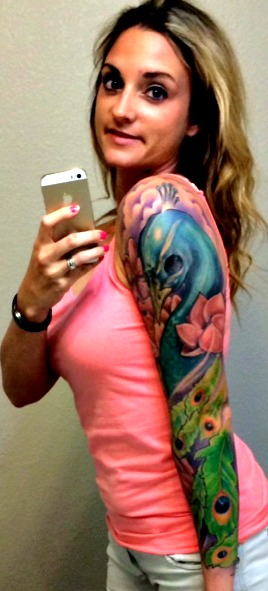 Peacock sleeve